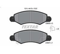 Set pastiglie freno, freno a disco TEXTAR 2360501 per AGILA A (H00) 1 2000-2007