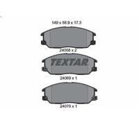 Set pastiglie freno, freno a disco TEXTAR 2406801 per KYRON 2.7 2005-