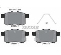 Set pastiglie freno, freno a disco TEXTAR 2443501 per ACCORD VIII (CP) 2 2008-
