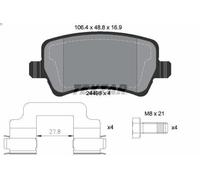 Set pastiglie freno, freno a disco TEXTAR 2449601 VOLVO V60 I (155) 2 2013-2018