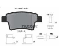 Set pastiglie freno, freno a disco TEXTAR 2454001 C4 I Tre volumi 2 2006-2011