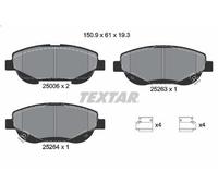 Set di pastiglie freno TEXTAR 2500601, anteriore
