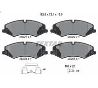 Set pastiglie freno, freno a disco TEXTAR 2502201 per DISCOVERY IV 4 2009-2018