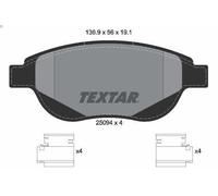 Set pastiglie freno, freno a disco TEXTAR 2509401 CITROEN C4 I (LC_) 2 2004-2011