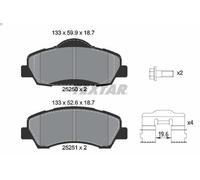 Set pastiglie freno, freno a disco TEXTAR 2525001 per C4 CACTUS 1.6 2014-