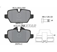 Set pastiglie freno, freno a disco TEXTAR 2547801 per MINI PACEMAN 2 2012-2016