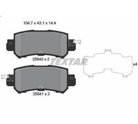 Set pastiglie freno, freno a disco TEXTAR 2554001 per CX-5 (KE, GH) 2 2011-2017
