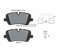 Set pastiglie freno, freno a disco TEXTAR 2572001 per RANGE ROVER IV 3 2015-2021