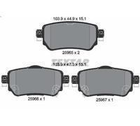 Set di pastiglie freno TEXTAR 2596501, posteriore