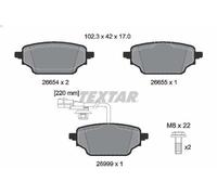 Set pastiglie freno, freno a disco TEXTAR 2665402 per CITAN Tourer 1.3 2021-