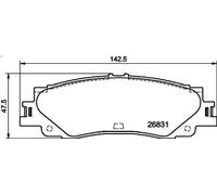 Set pastiglie freno, freno a disco TEXTAR 2683101 per LEXUS LX (_J3_) 3.3 2021-