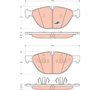 Set pastiglie freno, freno a disco TRW GDB1728 (1 set - 4 pezzi)