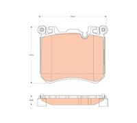 Set pastiglie freno, freno a disco TRW GDB1826 (1 set - 4 pezzi)