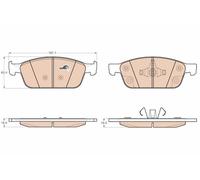 Set pastiglie freno, freno a disco TRW GDB2009 (1 set - 4 pezzi)