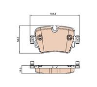 Set pastiglie freno, freno a disco TRW GDB2066 (1 set - 4 pezzi)