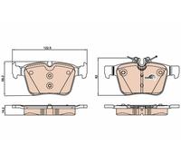 Set pastiglie freno, freno a disco TRW GDB2071 (1 set - 4 pezzi)