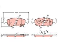 Set pastiglie freno, freno a disco TRW GDB2350 YPSILON (312_) 0.9 2011-2018