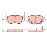 Set pastiglie freno, freno a disco TRW GDB2387