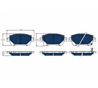 Set pastiglie freno, freno a disco TRW GDB3317BTE per YARIS VERSO 1.4 2000-2005
