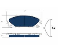 Set pastiglie freno, freno a disco TRW GDB3484BTE per RAV 4 IV (_A4_) 2.5 2015-