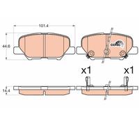 Set pastiglie freno, freno a disco TRW GDB3583