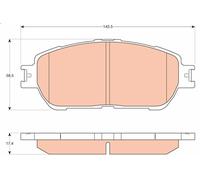 Set pastiglie freno, freno a disco TRW GDB3612 per PREVIA II (_R3_) 3 2000-2005
