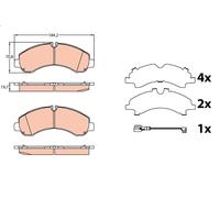 Set pastiglie freno, freno a disco TRW GDB3645 per CANTER VII 2.998 2009-2013