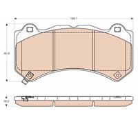 Set pastiglie freno, freno a disco TRW GDB4450 (1 set - 4 pezzi)