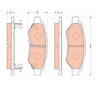 Set pastiglie freno, freno a disco TRW GDB4602 (1 set - 4 pezzi)