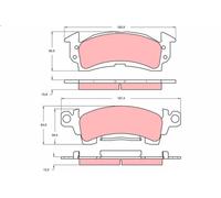 Set pastiglie freno, freno a disco TRW GDB742 per BUICK ELECTRA 4.1 1981-1984
