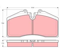 Set pastiglie freno, freno a disco TRW GDB966 PORSCHE 968 3 1991-1995