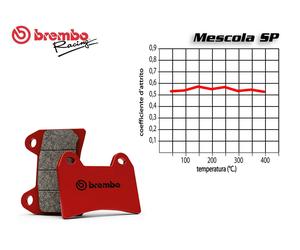 SET PASTIGLIE FRENO POSTERIORE BREMBO PER HONDA VTX 1800 2001 IN POI