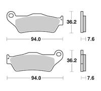 SET PASTIGLIE FRENO SBS 151CT APRILIA 850 SRV / SRV ATC ABS 12/16