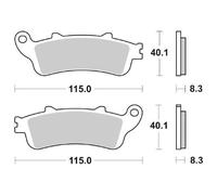 PASTIGLIE FRENO SBS 156 HF HONDA FJS SILVER WING 400 2006 2008