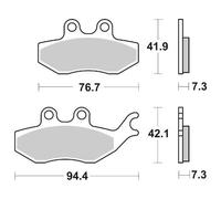 SET PASTIGLIE FRENO SBS 173HF ITALJET 250 Jupiter 01/02