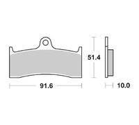 SET PASTIGLIE FRENO SBS 729DC BUELL 1200 M2 Cyclone 97/00