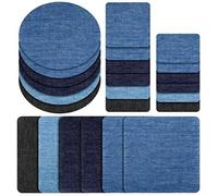 Set patch denim - toppa - riparazione jeans elegante - colla termica