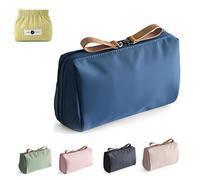 Set Patient Makeup Bag, Set Patient Travel Makeup Bag, Multi-Compartment Toiletry Cosmetics Bag, Water Resistant Versatile Makeup, Pouch Travel Cosmetic Organizer (18.5x13x8cm,Blue)