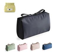 Set Patient Makeup Bag, Set Patient Travel Makeup Bag, Multi-Compartment Toiletry Cosmetics Bag, Water Resistant Versatile Makeup, Pouch Travel Cosmetic Organizer (16x9.5x6.5cm,Black)