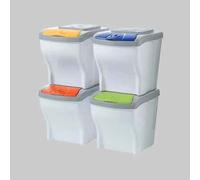 SET PATTUMIERA PER LA RACCOLTA DIFFERENZIATA POKER Conf 4 pezzi cm 28x40x31h