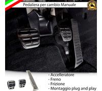 SET PEDALIERA COPRIPEDALI COPRI PEDALI CAMBIO MANUALE AUDI Q3 8U STILE S-LINE