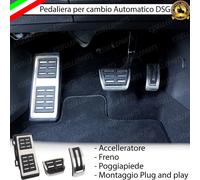 SET PEDALIERA COPRIPEDALI COPRI PEDALI PER CAMBIO AUTOMATICO DSG SEAT LEON 5F