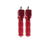 Set Pedane per moto Universali Coppia Sinistra per destra Set | per superficie antiscivolo, installazione per facile, per la maggior parte delle per moto, coppia completa(Red)