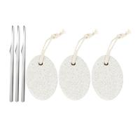 Set Pedicure 3 Pezzi in Acciaio Inox per Talloni e Dita | Uso Domestico e Salone, Esfoliazione Manuale Quotidiana, per Calli dei Piedi e Cura Ordinaria