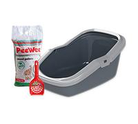 Set PeeWee EcoMinor Cassetta + Lettiera + Paletta - Grigio/antracite