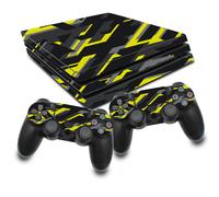 Set pellicola adesiva giallo fluo adatta per console Ps4 Pro RX022-21