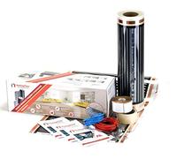 Set Pellicola Riscaldante 150-220 W/m², 230V | Pellicola a Infrarossi Larghezza 50, 80, 100 cm | Riscaldamento Elettrico a Pavimento (3m², 220W/m², Larg. 80cm)