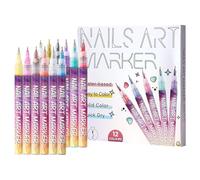 Set Pen Smalto per Unghie Asciugatura Rapida a Punta Fine 12 Pezzi