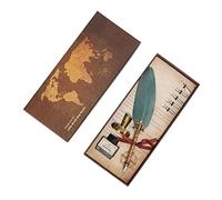 Set Penna a in Acciaio Inossidabile, Penna da Calligrafia, Dimensione 25,8x11,3x4,4cm, Colore Oro con Polvere - Design Elegante, Punta Resistenti, Regalo Ideale per (SP172043 verde scuro perlato)