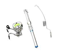 Set Penna Canna Pieghevole - Combo Miniatura Durevole, Bobina Regolabile Metallico, Cofanetto Accessori Compatto | Materiale Portatile Sportivo Nautico Fiume Oceano Escursione Campeggio Rilassante